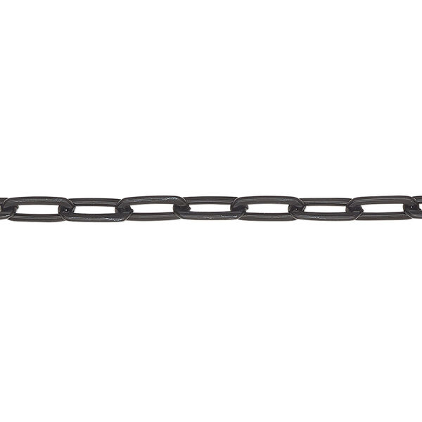 Chain, anodized aluminum, black, 3.3mm paperclip. Sold per pkg of 5 feet. image number 0