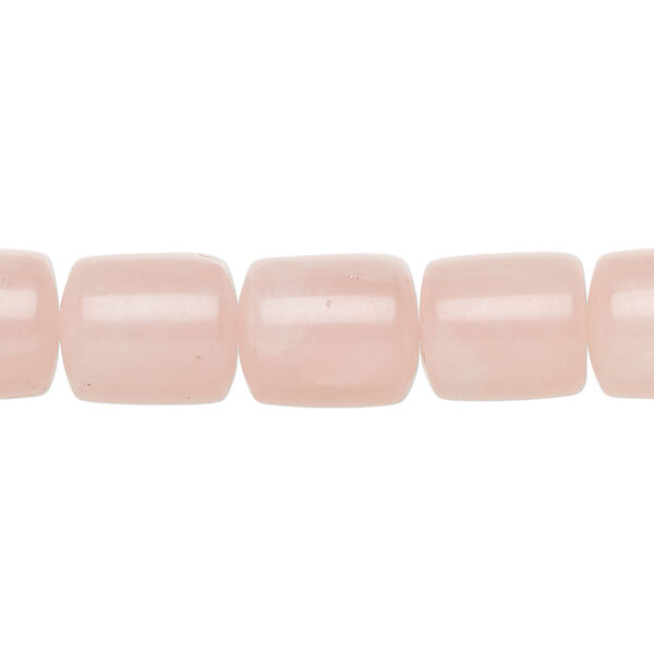Rose quartz 1pkg1, round tube bead natural, 15 inch 10x10mm-12x10mm image number 0