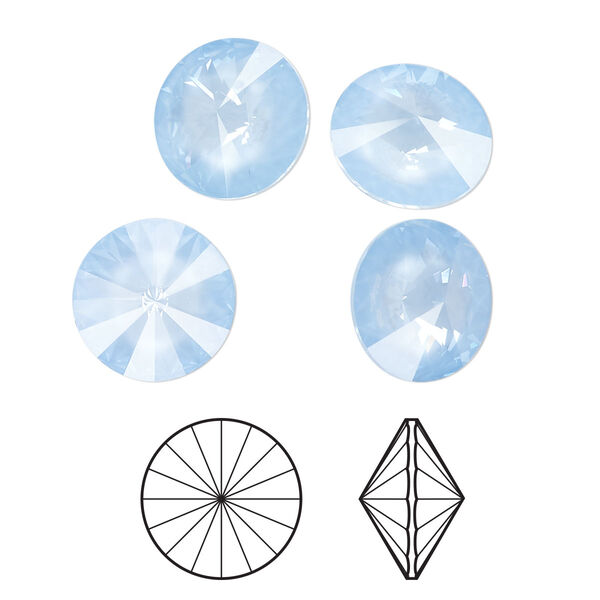 Chaton 4pk crystal sky ignite, Crystal Passions® 12mm rivoli 1122 image number 0