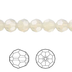 Bead 12pk sand opal, Crystal Passions® 8mm round 5000