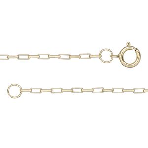 Chain 1pkg1 14Kt gold-filled Venetian box, 1.2mm elongated / springring clasp, Gossamer™ 20 inch