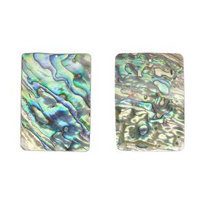 Focal, paua shell (natural), 50x35mm rectangle, Mohs hardness 3-1/2. Sold individually.