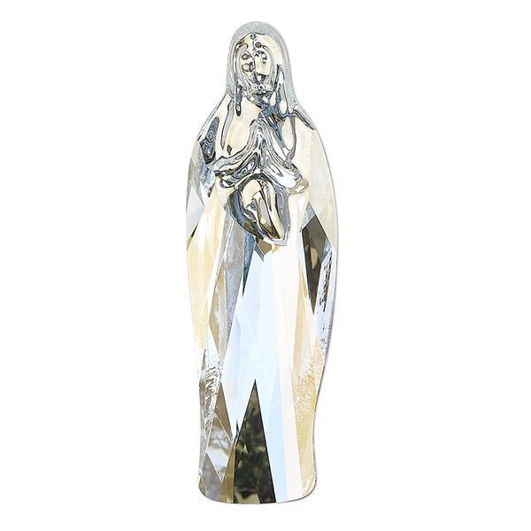 Fancy stone 1pk crystal blue shade foil back, Crystal Passions® 40x12.5mm Virgin Mary 4973 image number 0