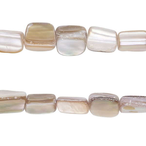 Bead, mother-of-pearl shell (dyed), ash, medium chip and 10x7mm-11x8mm stick, Mohs hardness 3-1/2. Sold per pkg of (2) 15-inch strands. image number 0
