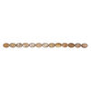 Mother-of-pearl shell 1pkg1, flat oval bead 15 inch copper and brown 17x12mm-18x14mm image number 1