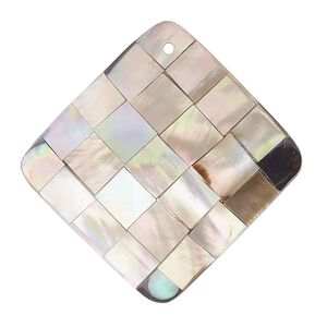 Focal, black lip shell (assembled), 37-39mm double-sided diamond. Sold individually.