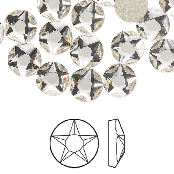 Flat back 12pk crystal foil back, Crystal Passions® 8.412-8.672mm round SS40 2100 image number 0