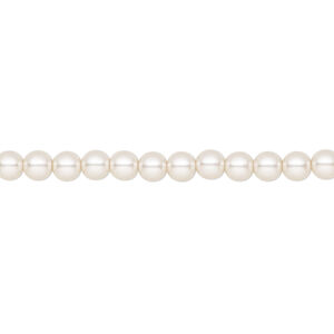 Pearl 50pk white, Preciosa Czech crystal 4mm round