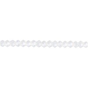 Bead 1pk 16 facets translucent clear frosted, Celestial Crystal® 3mm bicone 15.5-16 inch
