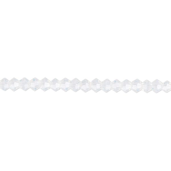 Bead 1pk 16 facets translucent clear frosted, Celestial Crystal® 3mm bicone 15.5-16 inch image number 0