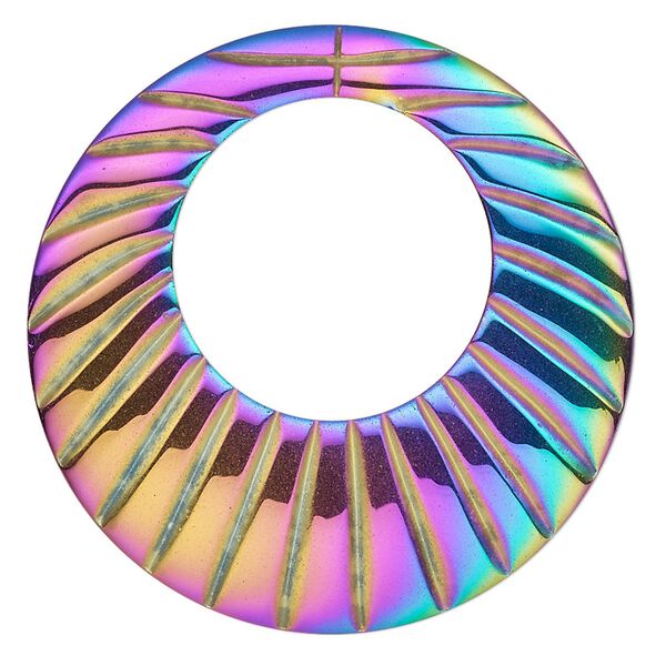 Hemalyke™ 1pkg1, electroplated double-sided line design go-go focal 40mm image number 0