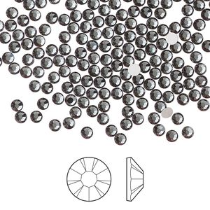 Flat back 144pk light graphite foil back, Preciosa MAXIMA Czech crystal rhinestone 2.5-2.7mm chaton rose round SS9