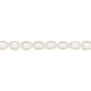 Freshwater pearl 1pkg1 rice, 15 inch white 4-5mm cultured