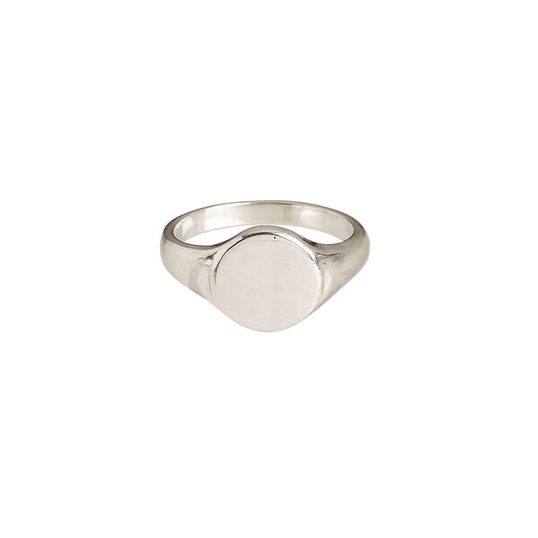 Ring, sterling silver, 10.5mm wide with 10.5mm flat round setting, size 7. Sold individually. image number 0