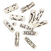 Bead, bone (dyed), black, 25x8mm hand-carved round tube with line designs, Mohs hardness 2-1/2. Sold per pkg of 12. image number 1