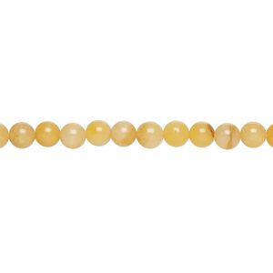 Golden "jade" 1pkg1, round bead 15 inch 4-5mm