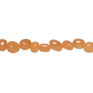 Carnelian 1pkg1, pebble bead, 15 inch small