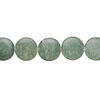 Green marble 1pkg1, puffed flat round bead natural, 15 inch 38-39mm dark image number 1