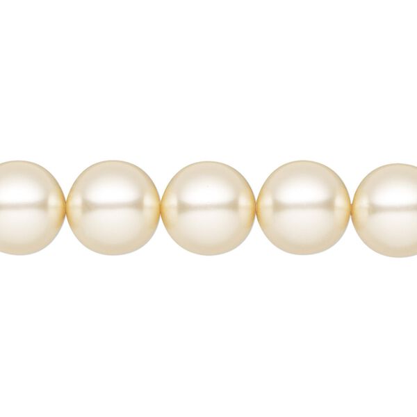 Pearl 50pk cream, Preciosa Czech crystal 10mm round image number 0