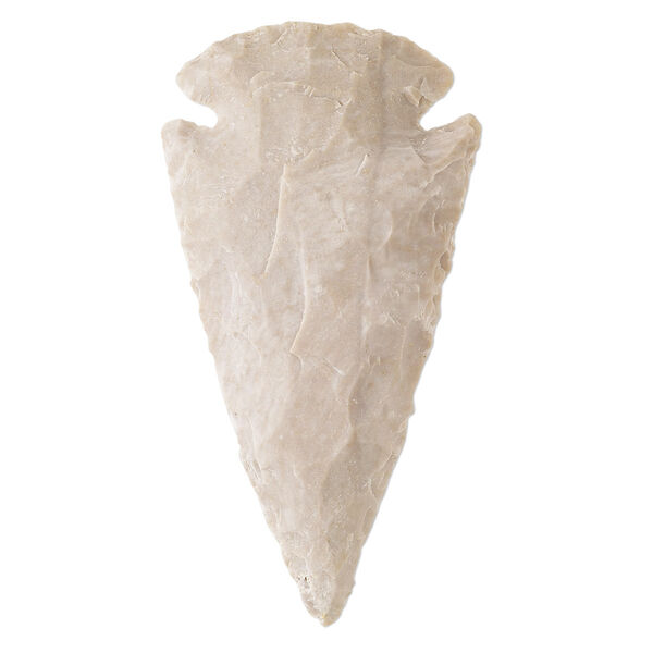 Gift, jasper (natural), 2-1/2 inch knapped arrowhead, Mohs hardness 6-1/2 to 7. Sold individually. image number 0