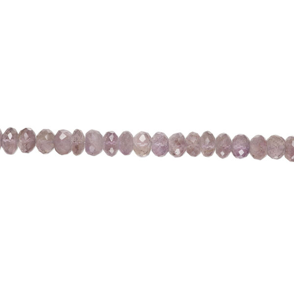 Amethyst 1pkg1, hand-cut faceted rondelle bead natural, 7 inch light to medium 14x7mm-16x11mm image number 1