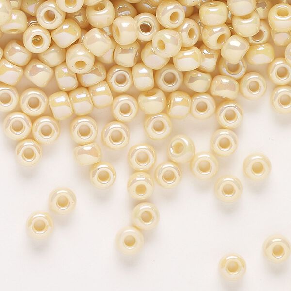 Seed bead, Miyuki, glass, pkg/250g, #6 rocaille, opaque rainbow pear (RR-488). image number 0
