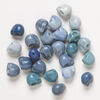 Bead mix, "howlite" (imitation) resin 1pkg25, opaque light to dark denim blue, 17x14mm-18x15mm skull. image number 1