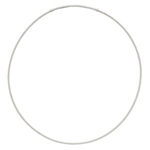 Neckwire, sterling silver and steel, 2.5mm twisted coil, 20 inches with 3mm friction clasp. Sold individually.