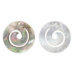 Focal, black lip shell (natural), 30mm spiral. Sold individually.