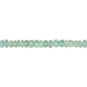 Apatite 1pkg1, hand-cut faceted rondelle bead natural 13 inch 3x2mm-5x4mm