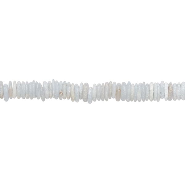 Angelite 1pkg1, hand-cut rondelle bead natural 8 inch 4x1mm-6x2mm image number 0
