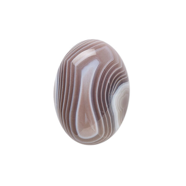 Cabochon, Botswana agate (natural), 25x18mm calibrated oval, B grade, Mohs hardness 6-1/2 to 7. Sold individually. image number 0