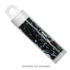 Vial, plastic, clear and white, 2 x 9/16 inch cylinder with hang tab. Sold per pkg of 100. image number 0