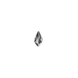 Flat back 48pk crystal silver night, Crystal Passions® 7.5x4mm flame 2205