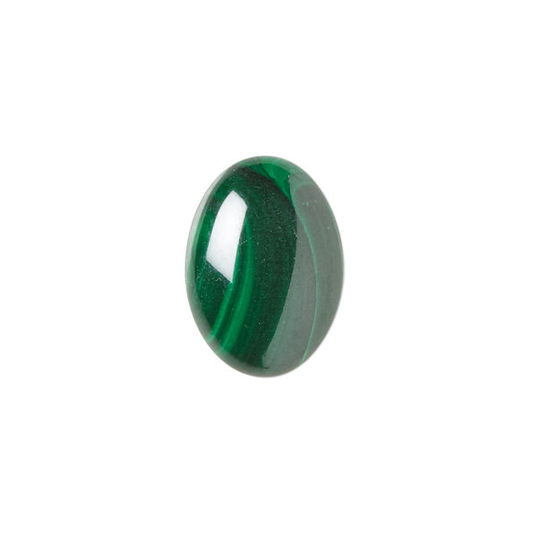 Cabochon, malachite (natural), 18x13mm calibrated oval, B grade, Mohs hardness 3-1/2 to 4. Sold individually. image number 0