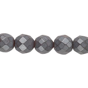Hemalyke™ 1pkg1, matte faceted round bead 15.5-16 inch 10mm