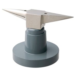 Horn anvil, steel, grey, 5 x 3-1/2 x 2-3/4 inches with 2-3/4 inch base and 5x3/4 inch head. Sold individually.