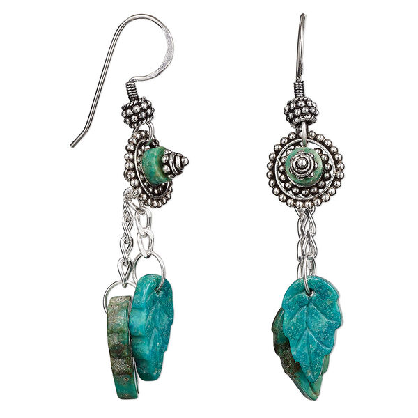 Earrings, One of a Kind Jewelry, 2-3/4 inches. Only one pair available. image number 0
