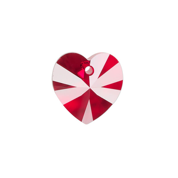 Drop 24pk Siam, Crystal Passions® 18mm pendant heart 6228 image number 0