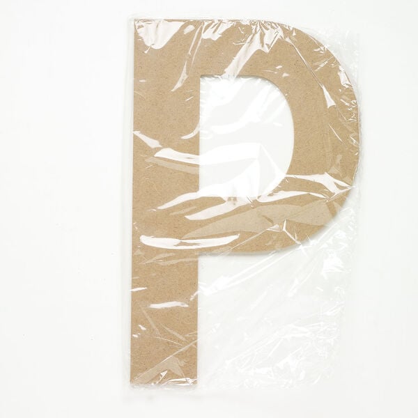 Supply 1pkg1, medium-density fiberboard, tan, 12x7-1/2 inch "P". image number 0