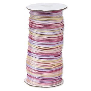 Cord, Satinique™, satin, tenderness, 2mm regular. Sold per 400-foot spool.
