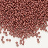 Seed bead, Preciosa Ornela Czech glass, 1pkg500g, 2.0-2.2mm rocaille, opaque matte terra dyed light mahogany chalkwhite (06418) image number 0