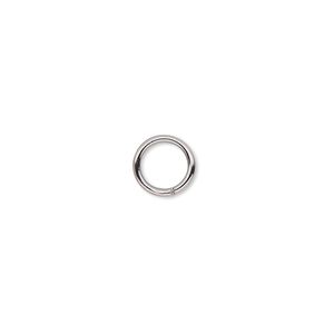 Jump ring, gunmetal-plated brass, 8mm round, 5.4mm inside diameter, 16 gauge. Sold per pkg of 1,000.