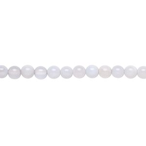 Blue chalcedony 1pkg1, round bead natural 15.5-16 inch 4mm