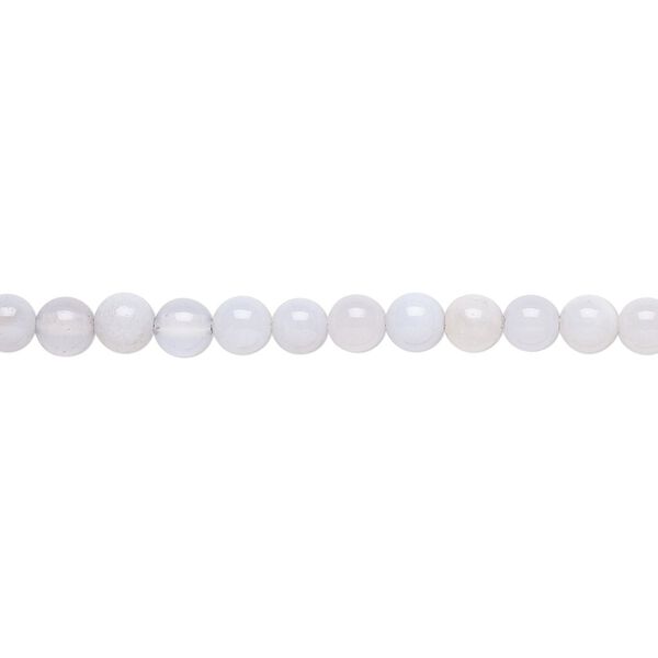 Blue chalcedony 1pkg1, round bead natural 15.5-16 inch 4mm image number 0