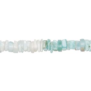 Larimar 1pkg1, hand-cut square rondelle bead natural 8 inch 4x1mm-5x2mm