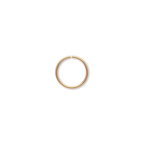 Jump ring, gold-plated brass, 10mm round, 8.4mm inside diameter, 20 gauge. Sold per pkg of 100. image number 0