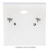 Earring / necklace card, plastic, frosted light blue, 2-1/2 x 2-1/2 inch square. Sold per pkg of 100. image number 1