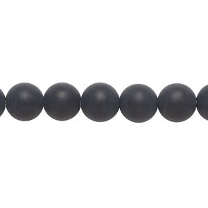 Black onyx 1pkg1, matte round bead 15.5-16 inch 8mm