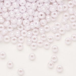 Seed bead, Preciosa Ornela Czech glass, pkg/500g, #6 rocaille, opaque luster pink, (78420).